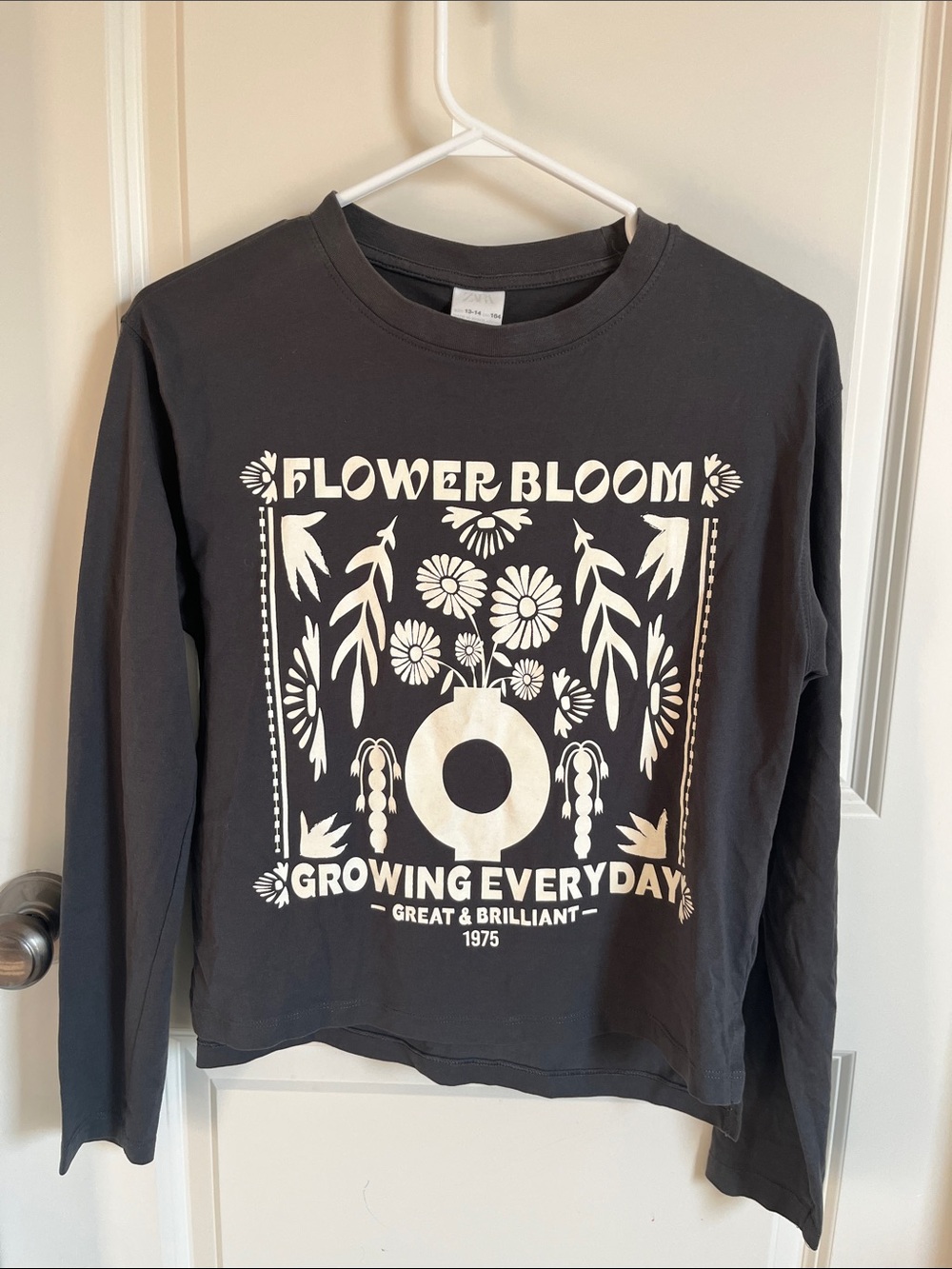 Zara Gray Long Sleeve Tee for Girls